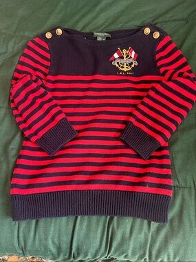 LAUREN JEANS COMPANY boatneck cotton knit top